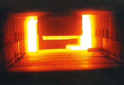 Vista interna di un forno